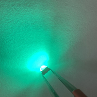 LED SMD 3528 vert ultra-lumineux 500-505nm 12000-14000mcd Lentille sphérique 30 °   3.0-3.2V 30mA pour feux de signalisation routière