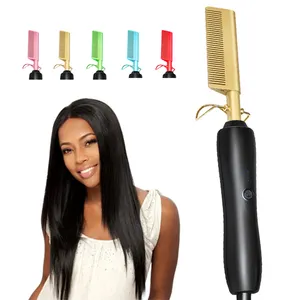Special Offer Hotel Hair Straightener And Hot Comb Free Spare Parts 450f Thermal Brush Hot Comb Heated