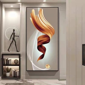 Khung nhà phòng khách tường nghệ thuật trang trí Tùy chỉnh cao cấp hợp kim nhôm tác phẩm nghệ thuật pha lê sứ sơn hiện đại trừu tượng - Product Image 4