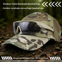 Nouvelle casquette de baseball tactique en maille camouflage à 6 panneaux pour la randonnée en extérieur et la protection solaire - Ajustable et à fermeture rapide
