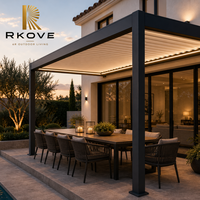 Kit de pergola en aluminium personnalisable avec aménagement modulaire et dimensions précises pour projets de balcon et de promenade