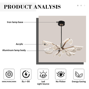 Lampadario in Ferro di Design Popolare in Stile Nordico Post-Moderno per Casa, Ufficio, Galleria d'Arte, Sala Espositiva, Lampada a Sospensione LED - Product Image 3
