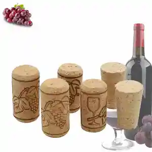 Customized Wood Wine Cork High Density Champagne Bottle Stopper Nature Wooden Beer Bottle Plugger