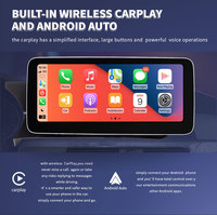 Écran multimédia de voiture sans fil CarPlay Android 15 de 12,3 pouces pour Mercedes C200 C180 W204 W205 avec GPS DSP RGB OBD2 WIFI 4G