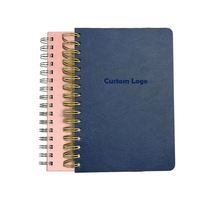Agenda en cuir PU personnalisé avec logo imprimé, carnet à spirales, journal, carnet de notes, couverture rigide, pages lignées, points et grilles, pour affaires