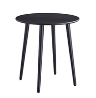 Table d'appoint ronde en acier carbone nordique, table basse moderne minimaliste pour patio extérieur, balcon, jardin, petite table à manger ronde