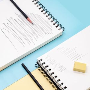 Cuaderno de bocetos <span class=keywords><strong>A5</strong></span>, <span class=keywords><strong>papel</strong></span> grueso de 180gsm, 100 páginas/50 hojas, cuaderno de bocetos <span class=keywords><strong>DIN</strong></span> encuadernado en espiral, Bloc de notas de arte - Product Image 3