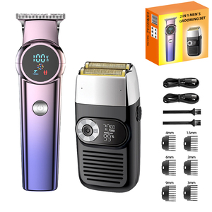 Tondeuse à cheveux rotative sans fil OEM LCD pour barbier, 0 mm, à zéro espacement, pour gravures, rasoir électrique professionnel, étanche IPX7, 1000 mAh - Product Image 3