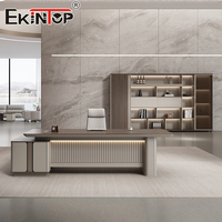 Ekintop Wholesale CEO Ensemble de mobilier de bureau de direction moderne de luxe en bois convertible et extensible