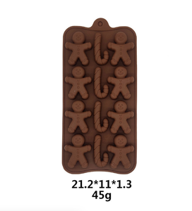 Stampo in Silicone per Cioccolato a Forma di Omino di Pan di Zenzero, Grado Alimentare, Ecologico, per Decorazioni Natalizie e di Halloween, Fai-da-Te - Product Image 4