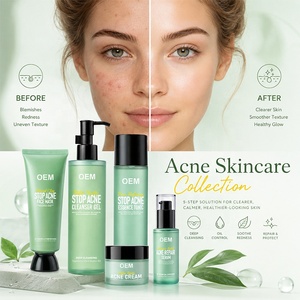 Kit de Soins Anti-Acné OEM ODM, Formule Coréenne Bio, Contrôle du Sébum, Élimination des Boutons et Cicatrices d'Acné, Marque Privée - Product Image 1