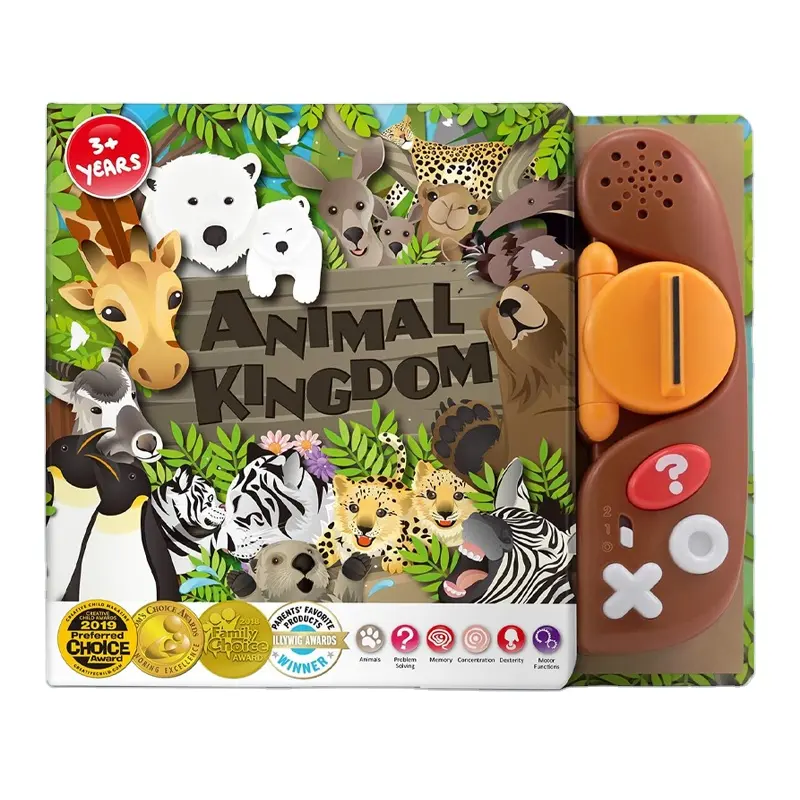 2024 OEM Animal series cartoon toy board electronic sound books printing