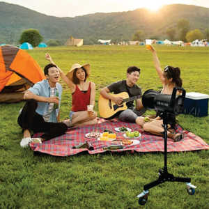 80cm 헤비듀티 조명 스탠드 (사진 스튜디오용, 높이 조절 가능 삼각대, 라이브 채팅 지원, 바퀴 포함, 비디오 카메라 액세서리) - Product Image 5