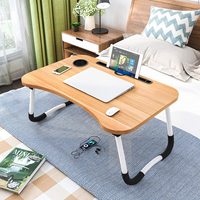 Table de lit pliable pour ordinateur portable, avec fente, support d'écriture et de lecture