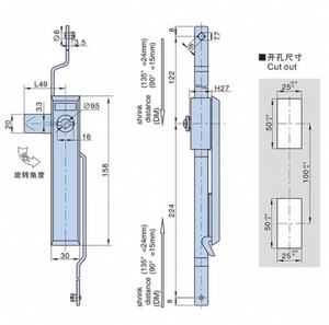 <span class=keywords><strong>Serrure</strong></span> de porte en alliage de zinc de haute qualité, durable, à <span class=keywords><strong>double</strong></span> <span class=keywords><strong>clé</strong></span>, avec verrouillage à <span class=keywords><strong>3</strong></span> <span class=keywords><strong>points</strong></span> - Product Image 4