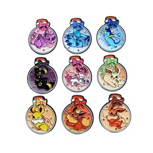 Yaratıcı Pokémon Desenli Şişe Broşu Karikatür Eevee Elf Sırt Çantası Giyim Aksesuarı Rozeti Stokta - Product Image 5
