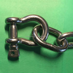 Chaîne d'ancre marine de 5/16 po avec manilles surdimensionnées de 3/8 po, maillons de chaîne en acier inoxydable 316 soudés courts/longs - Product Image 5