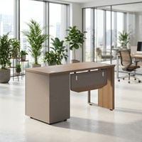 Bureau de personnel modulaire extensible au design moderne, directement de l'usine, avec cadre en bois/aluminium, pieds réglables et tiroir à serrure numérique