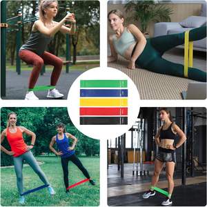 Ensemble de 5 bandes de résistance, mini bandes de résistance en boucle, bandes élastiques pour l'entraînement physique, le yoga, les sports, les entraînements à domicile - Product Image 6