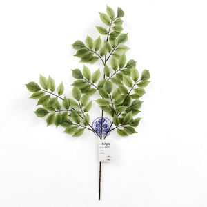 Banyan-rama de hojas de banyan, hierba verde para exteriores, Planta Artificial colgante, hojas de eucalipto artificiales - Product Image 3