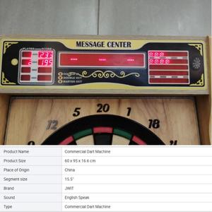Máquina de dardos electrónica comercial de alta calidad y duradera para 4 juegos, 12 dardos con 100 puntas de repuesto - OEM/ODM disponible - Product Image 4