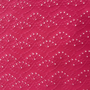 Tela de encaje con ojal para vestidos y tops, tejido de poliéster, licra, tejido jacquard, color rosa - Product Image 6