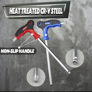 Juego de llaves hexagonales Dy de 16 piezas, métricas, de acero al cromo vanadio, con mango antideslizante, para reparación de bicicletas, motocicletas y bricolaje. - Product Image 1