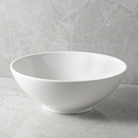 Passe au lave-vaisselle Vaisselle blanche classique bon marché Vaisselle pour Restaurant Hôtel Ménage Soupe en céramique Bol à salade en porcelaine