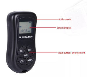 Factory OEM MA-107 Compact Mini FM Stereo Radio LCD Digital Display 64-108MHz Portable Conference Battery Powered Plastic - Product Image 4