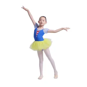 Kinder Ballett Performance Tanz kleid Kurzarm Mädchen Bequemes Schnee wittchen Tanz kleid