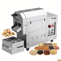 Machine à torréfier multifonctionnelle commerciale 25 kg pour grains de café, arachides, sésame, cacao, avec humidimètre