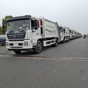 Camion benne à benne arrière diesel 6x4 de grande capacité pour la collecte des déchets domestiques, norme Euro 3 - Product Image 3