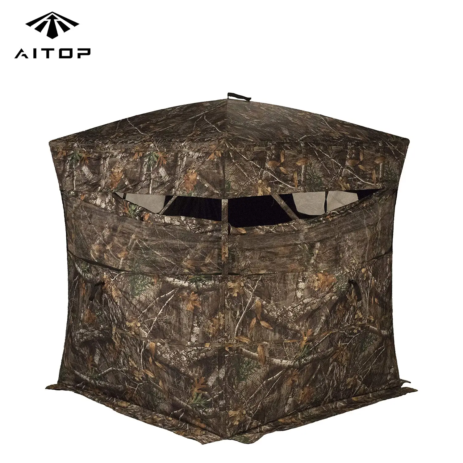 Easy Setup Lightweight Durable Camouflage Tent Hunting Spring Steel Ground Blind with Backpack Carrying popup tent