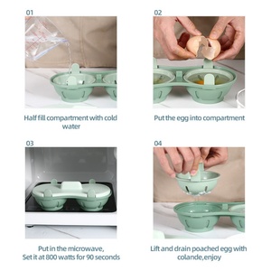 หม้อต้มไข่แบบสองช่องเคลือบกันติด รุ่นใหม่ พร้อมฝาปิด ใช้กับไมโครเวฟได้ - Product Image 4