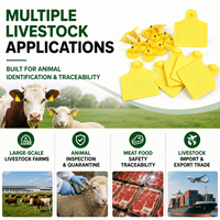Étiquettes d'oreille pour animaux en TPU imperméable, 860-960 MHz UHF RFID, suivi du bétail, pour bovins, vaches, moutons, porcs, chèvres, impression laser