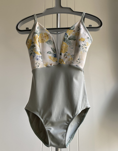 Justaucorps de danse de ballet à imprimé floral, justaucorps en maille V, justaucorps pour adultes, vêtements de danse de scène pour filles, <span class=keywords><strong>gymnastique</strong></span> - Product Image 3