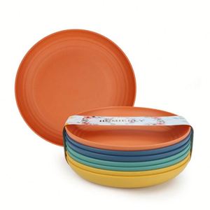 Services de table personnalisés, vaisselle incassable, assiettes légères en paille de blé - Product Image 1
