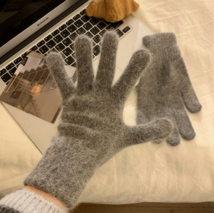<span class=keywords><strong>Guanti</strong></span> Invernali per Ragazze in Pura Lana di Coniglio, Altamente Elastici, Monocolore, Comodi e Morbidi - Product Image 3