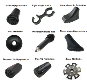 Crochets en caoutchouc pour bâtons de Trekking, couverture à pointe ronde, adaptés aux bâtons de randonnée de <span class=keywords><strong>Paris</strong></span>, avec boucle de connexion, 8 crochets en forme - Product Image 3