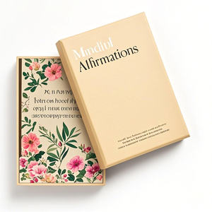 Custom Eco-Friendly Luxury Gold Foil Autocuidado 52 Mindfulness Afirmación Tarjetas Caja magnética personalizada para aplicación familiar - Product Image 6