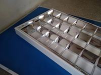 Lampe à grille encastrée T8 2x18w 2x36w 3x18w 3x36w 4x18w 4x36w, montage à persiennes, luminaire fluorescent T8 2 pieds 4 pieds