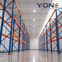 Étagère de stockage en acier pour optimiser l'espace, rayonnage sélectif robuste pour palettes, capacité de stockage de 3000 kg, système de stockage standard pour entrepôt
