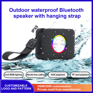 ลำโพงพกพาแบบไร้สาย 5.3 นิ้ว กันน้ำ พร้อมไฟแฟลช LED RGB ใช้พลังงานแบตเตอรี่ รองรับ USB สำหรับเล่นเพลงกลางแจ้งแบบแฮนด์ฟรี - Product Image 3