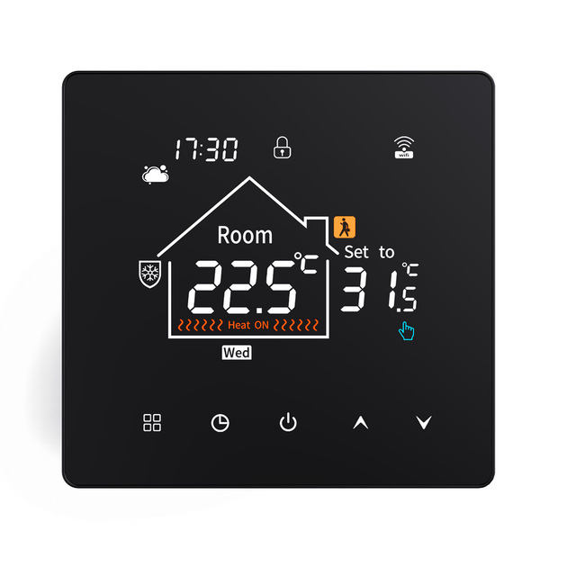 TUYA Smart WiFi Floor Heating Thermostat 90-240V AC with Memory for Water Boiler Systems