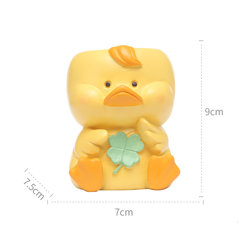 Bellissimo vasetto colorato a forma di piccolo anatroccolo