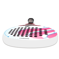 Raquette de padel professionnelle de haute qualité PATS SPORT, noyau en EVA souple, filet en polyester, logo personnalisé, noir, 12K, épaisseur 1,6 pouce, 18x9,8 pouces