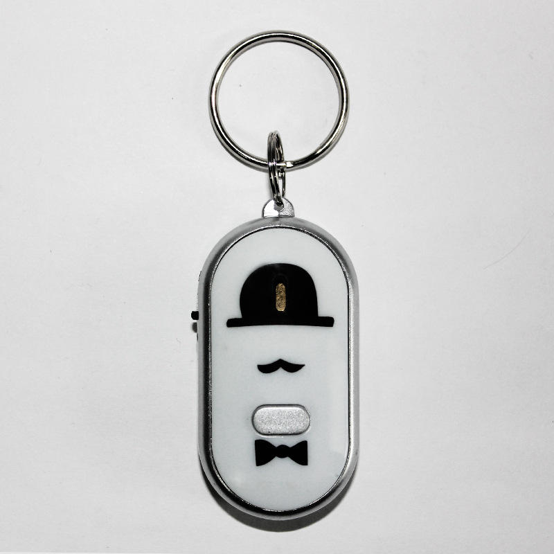 Smart Key Finder Anti-Lost Whistle Sensor Keychain Tracker LED Whistle ...