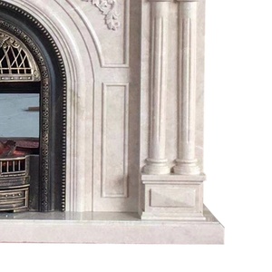 BOTON STONE Mármol <span class=keywords><strong>artificial</strong></span> Mantel blanco Chimenea Decoración Piedra Chimenea al aire libre - Product Image 5