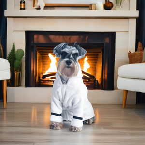 Albornoz para Mascotas, Pijama para Perros, Toalla de Baño para Perros con Capucha, Gruesa, de Secado Rápido y Súper Absorbente, Ropa de Dormir Suave para Cachorros, Perros y Gatos - Product Image 1