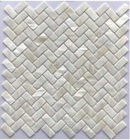 Mosaico de Concha de Nácar Plateada de Forma Irregular de Alta Gama para Paredes, Pisos, Escaleras, Moderno, 3 mm de Grosor, para Cocina y Hotel